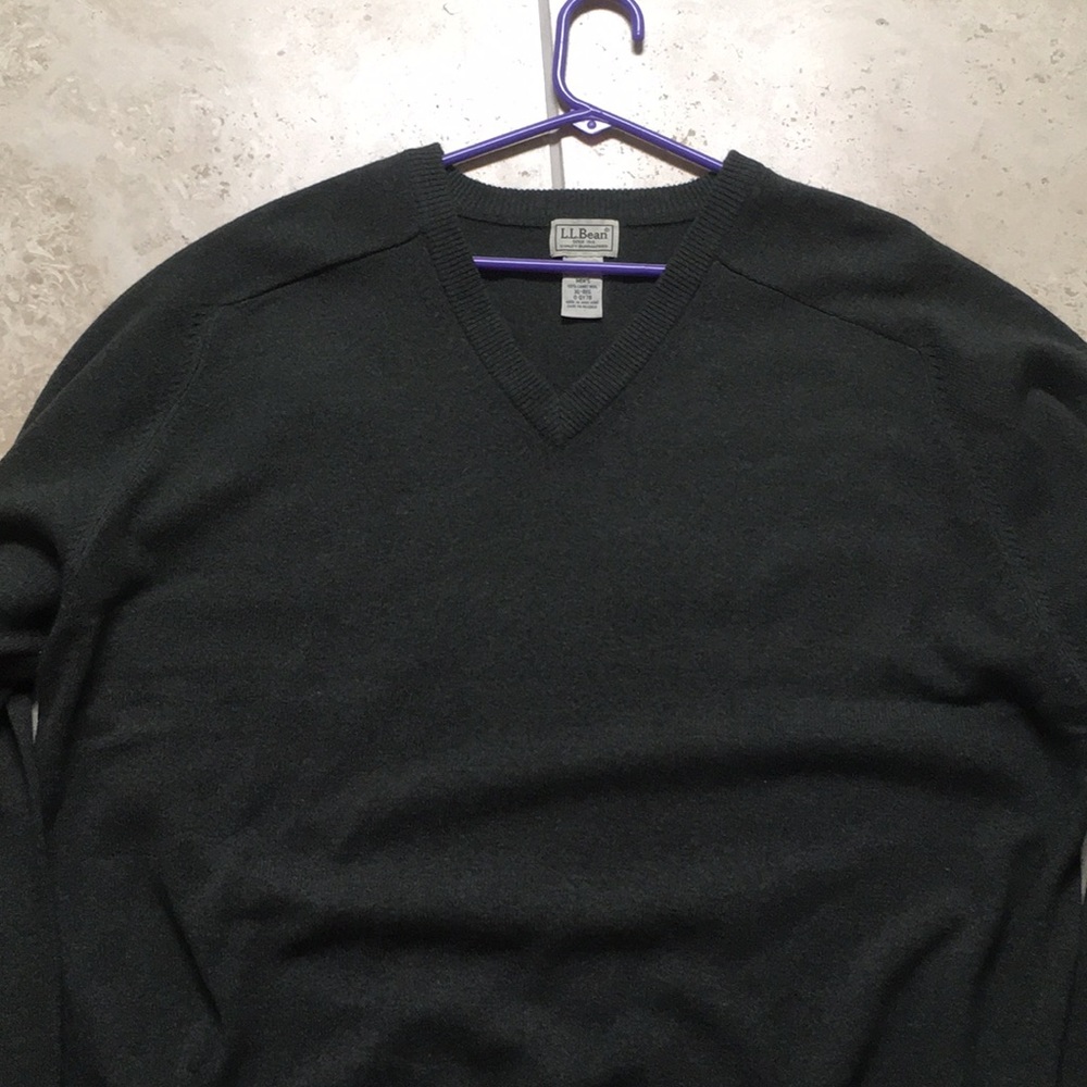 L.L bean sweater 100% lambs wool XL-Reg
